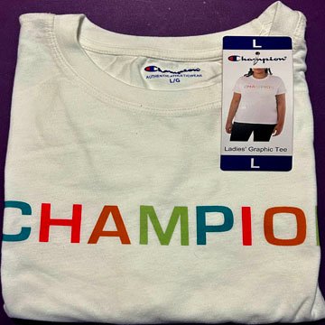 Banner Image for Large Champion White Girls Shirt $9.95